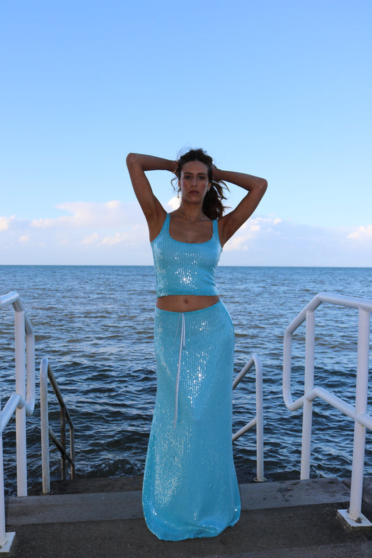Aria Cami Blue - MADE TO ORDER